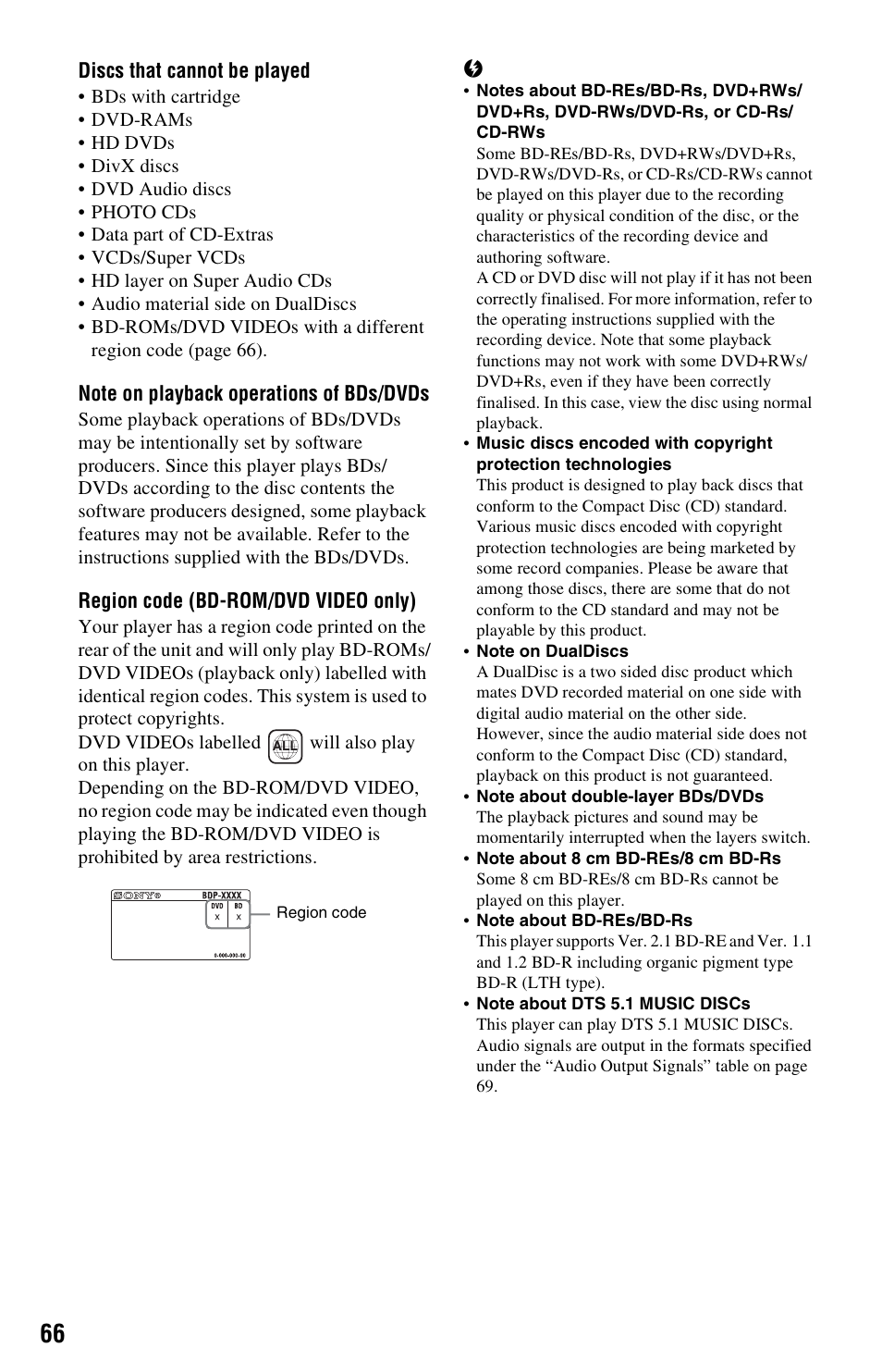 Sony BDP-S5000ES User Manual | Page 66 / 79
