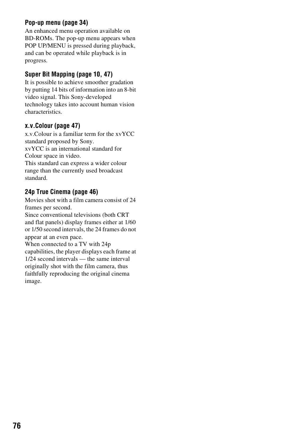 Sony BDP-S5000ES User Manual | Page 76 / 79