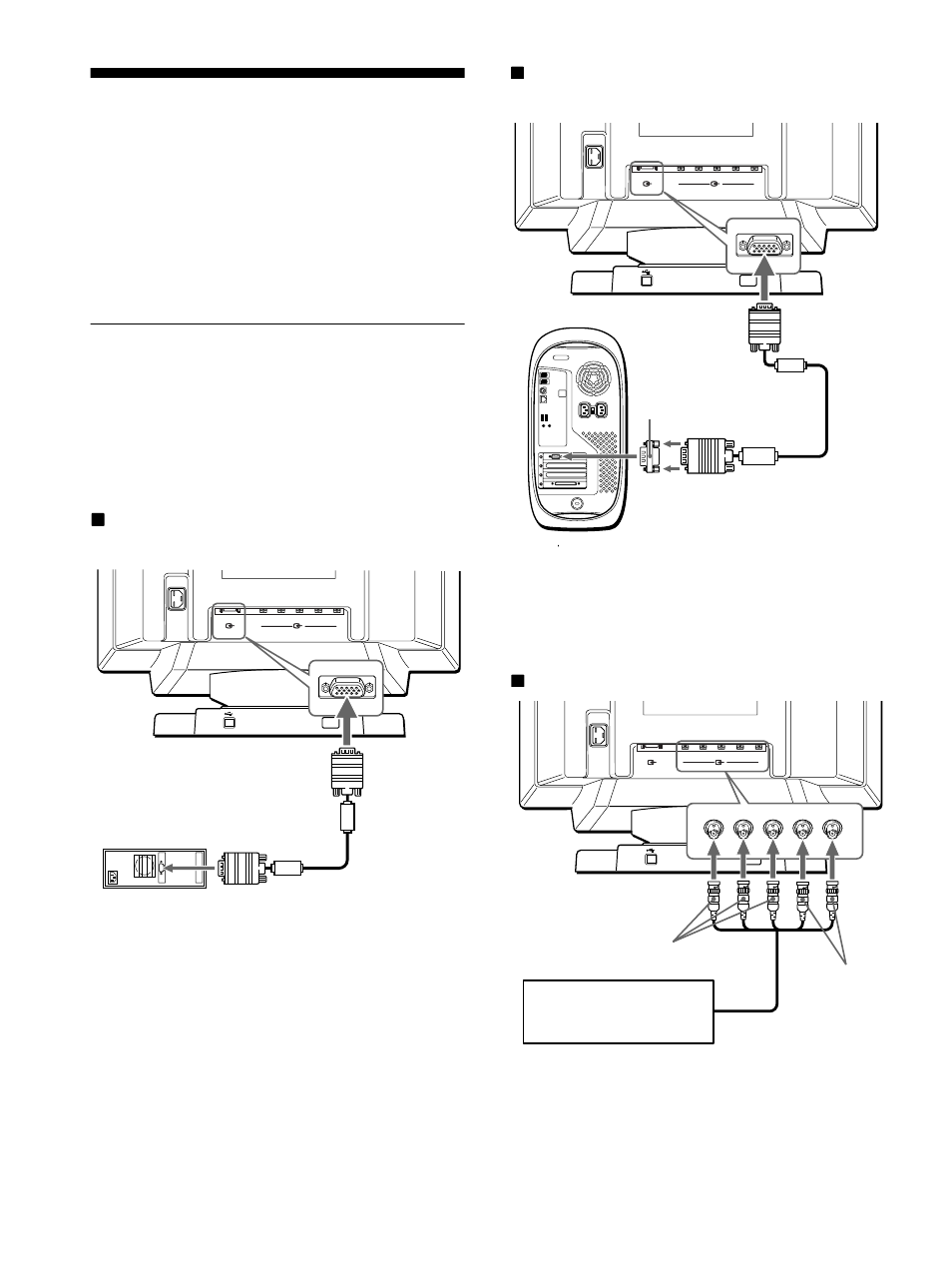 Installation, Steg 1: anslut bildskärmen till din dator, Steg 1: a | Sidan 6, Xansluta de fem bnc-anslutningarna | Sony GDM-F500R User Manual | Page 114 / 148
