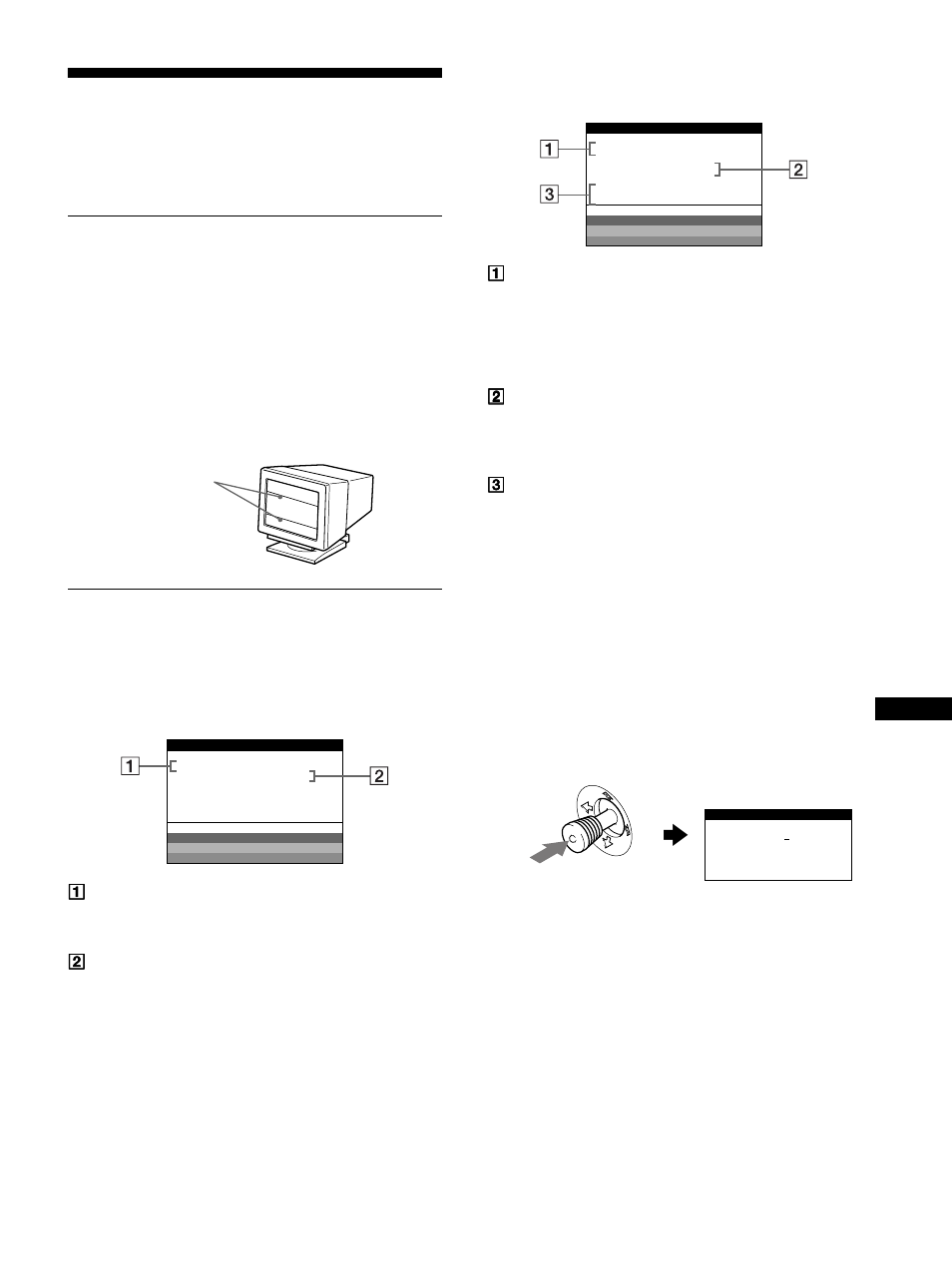 Guida alla soluzione dei problemi, Messaggi a schermo | Sony GDM-F500R User Manual | Page 89 / 148