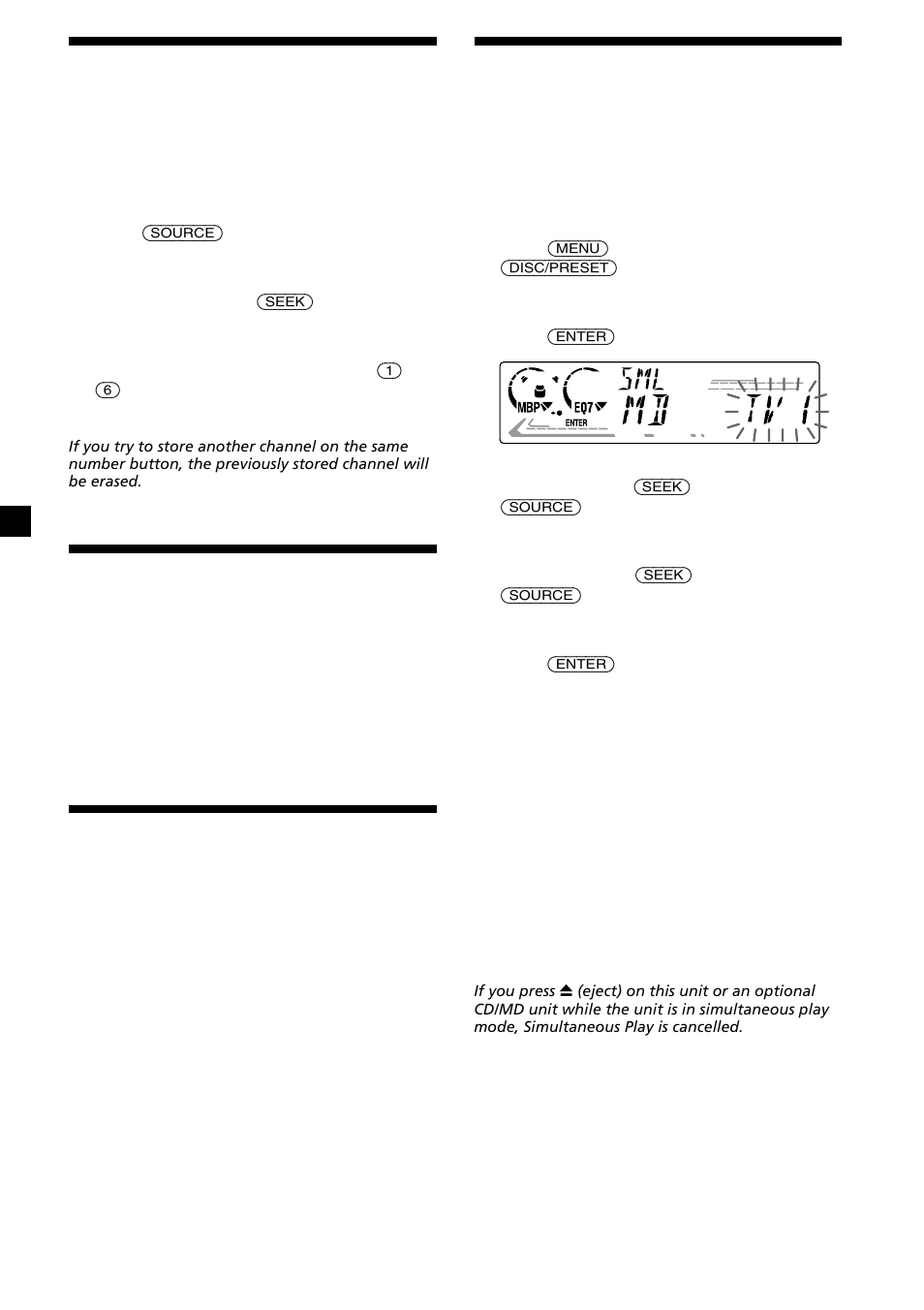 22 storing only the desired tv channels, Storing tv station names, Locating a tv station by name | Sony CDX-CA690X User Manual | Page 22 / 80