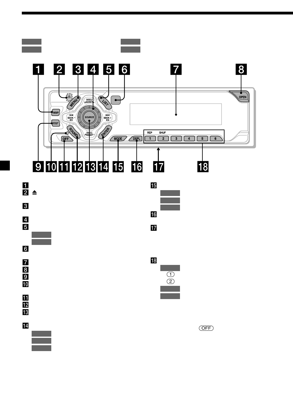 4location of controls | Sony CDX-CA690X User Manual | Page 4 / 80