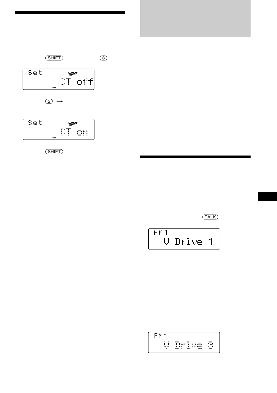 Ställa klockan automatiskt, Röststyrning, Välj en “v drive”-ruta för registrering | Sony CDX-C880R User Manual | Page 153 / 178