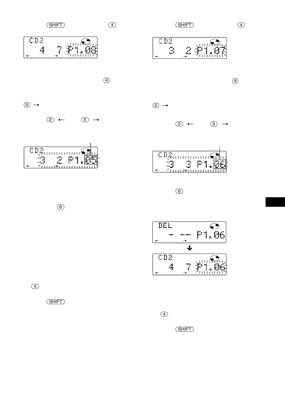 Välja spår för uppspelning — bank, Sradera inmatade spår, Lägga till spår till programmet | Sony CDX-C880R User Manual | Page 163 / 178