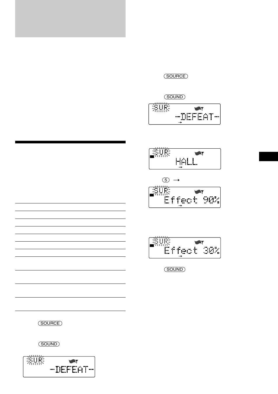 Selecting a surround menu | Sony CDX-C880R User Manual | Page 35 / 178