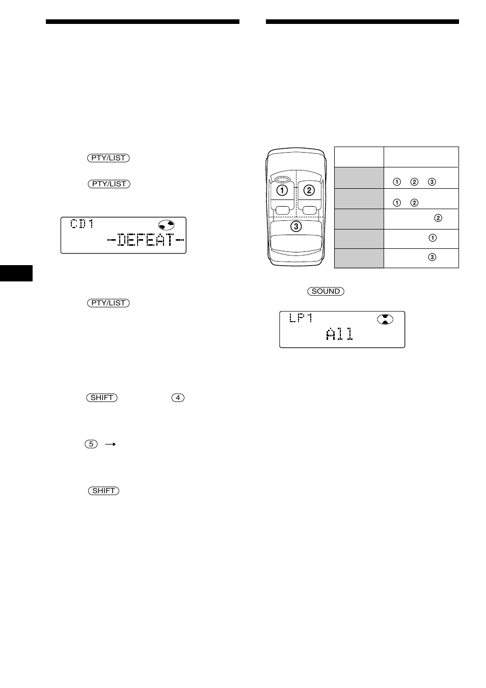 Storing a surround effect onto cds, Selecting the listening position | Sony CDX-C880R User Manual | Page 36 / 178