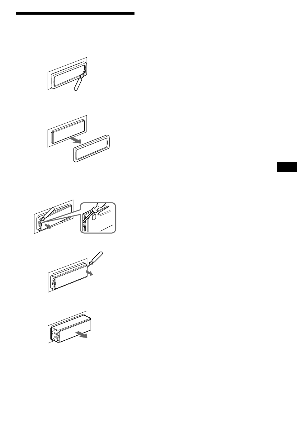 Dismounting the unit | Sony CDX-C880R User Manual | Page 41 / 178