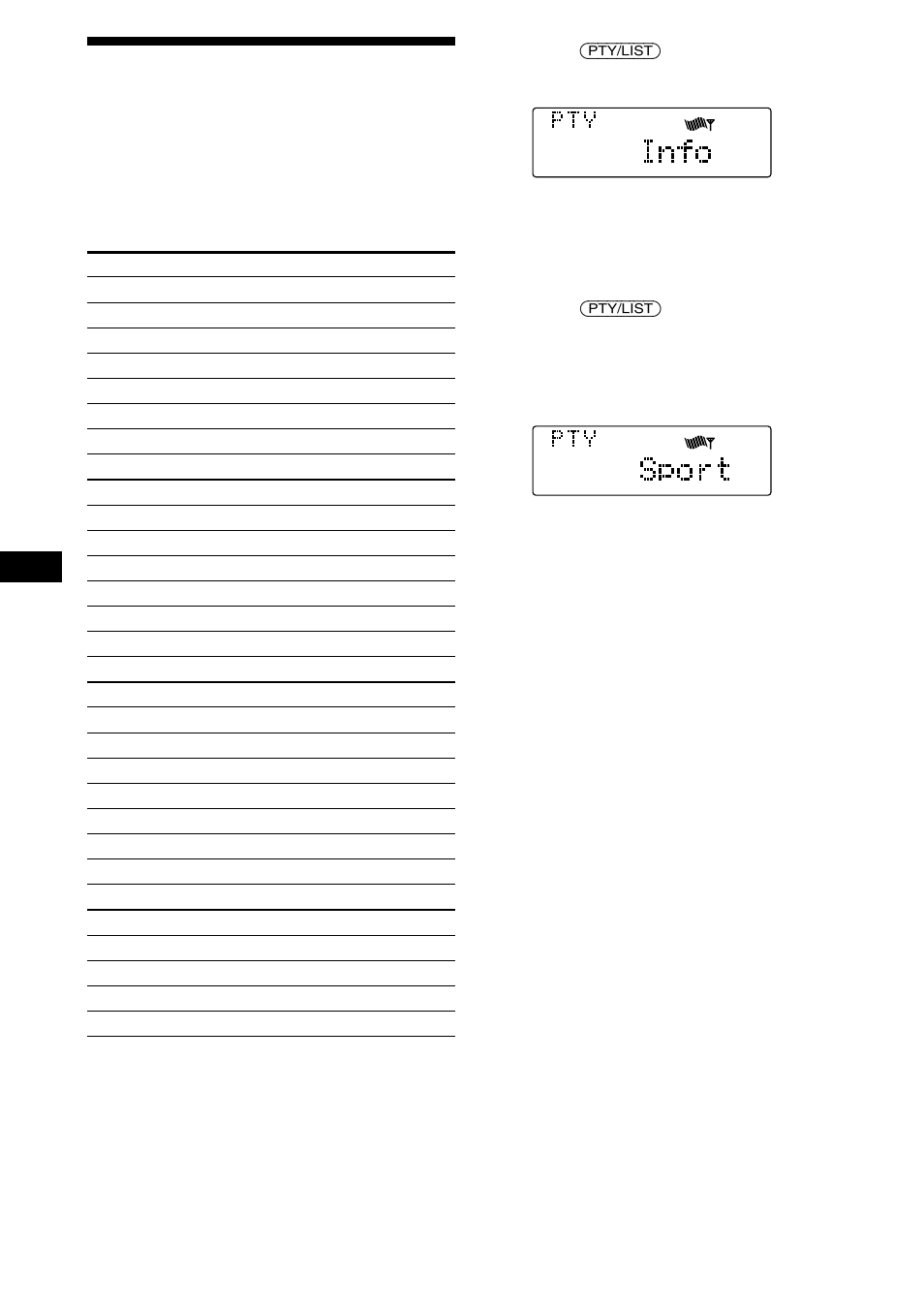 Localización de emisoras mediante el tipo de, Programa | Sony CDX-C880R User Manual | Page 64 / 178