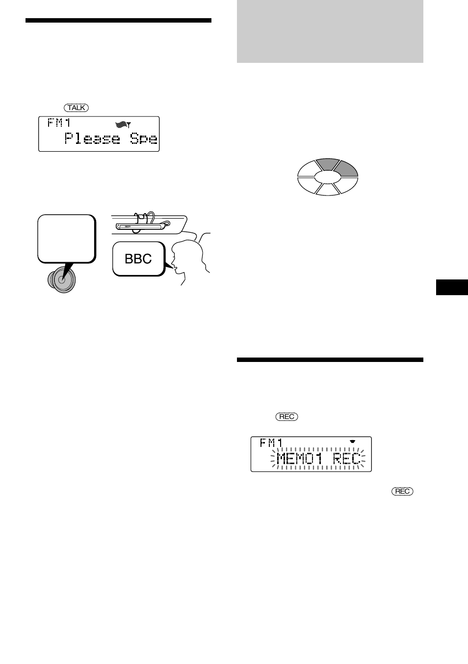 Ajuste de las características de sonido, Atenuación del sonido, Cambio de los ajustes de sonido y visualización 26 | Solicitud de una fuente registrada, Please speak now | Sony CDX-C880R User Manual | Page 67 / 178