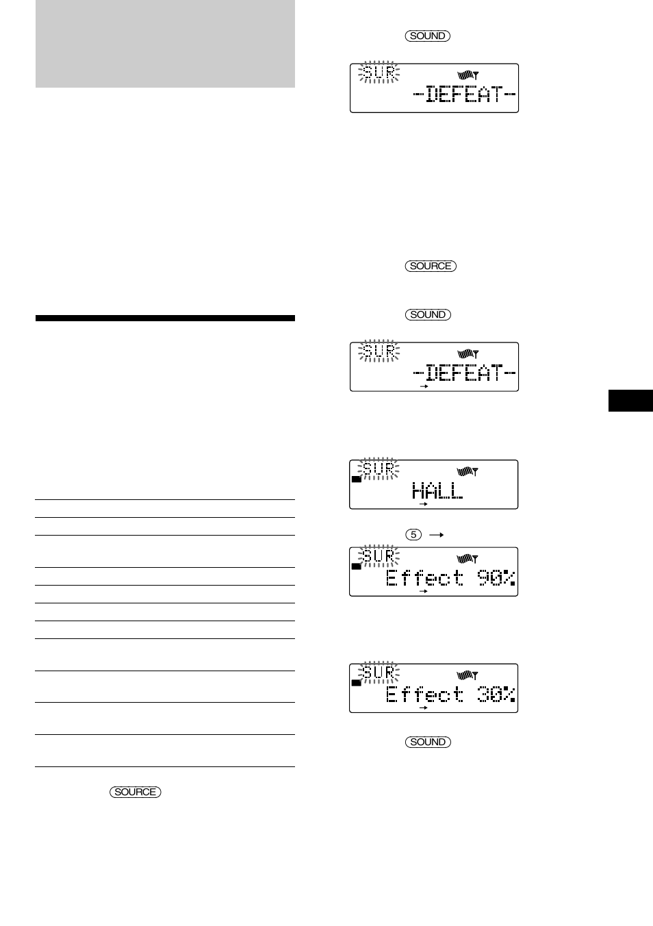 Guía de solución de problemas, Selección de un menú de sonido periférico | Sony CDX-C880R User Manual | Page 79 / 178
