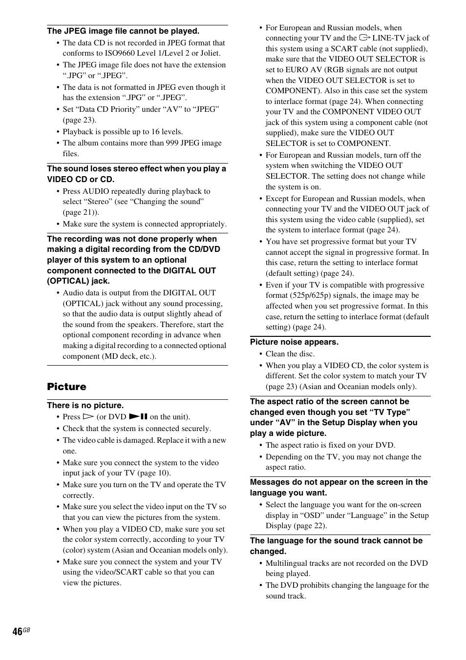 Picture | Sony CMT-SX2D User Manual | Page 46 / 60