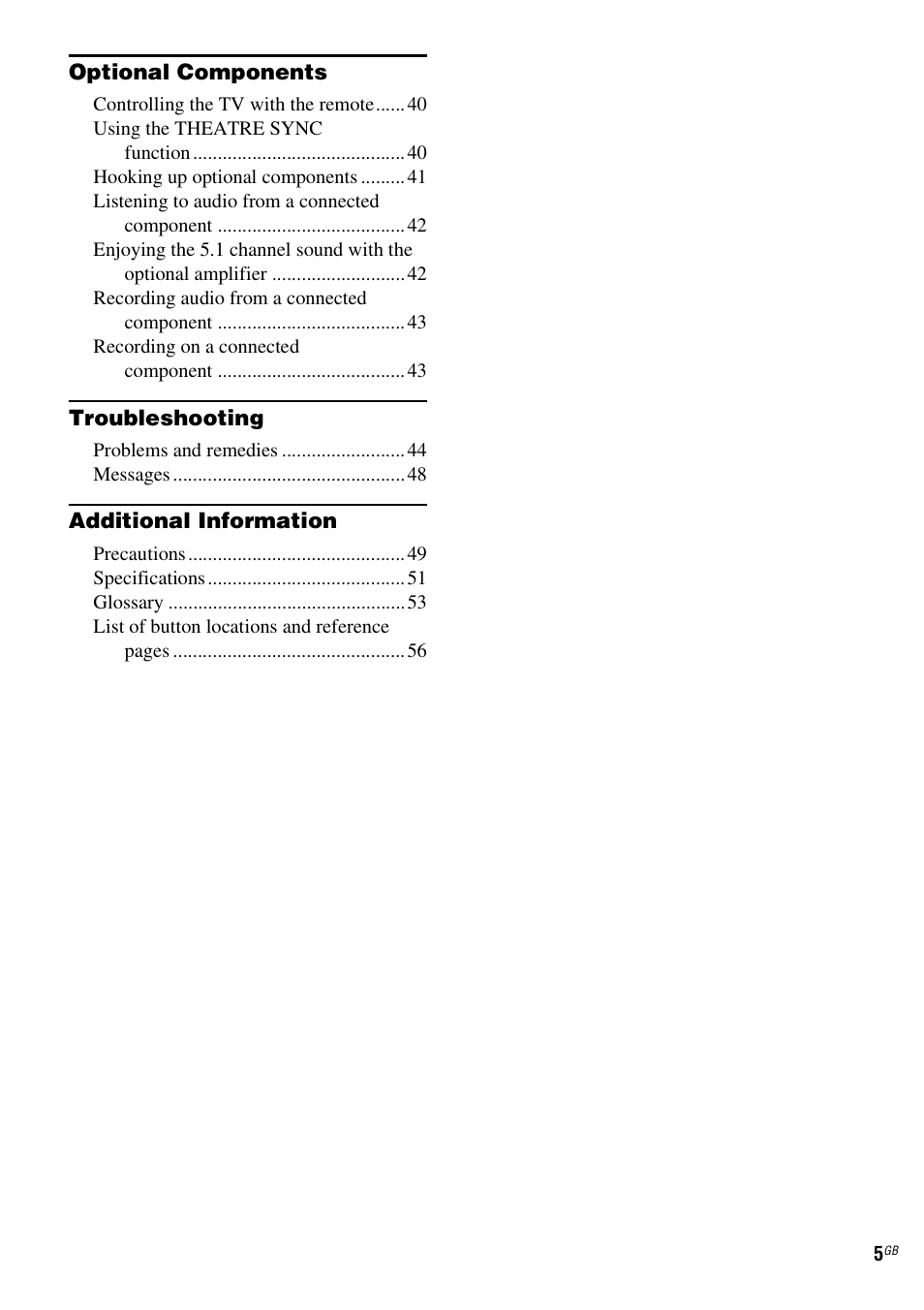 Sony CMT-SX2D User Manual | Page 5 / 60