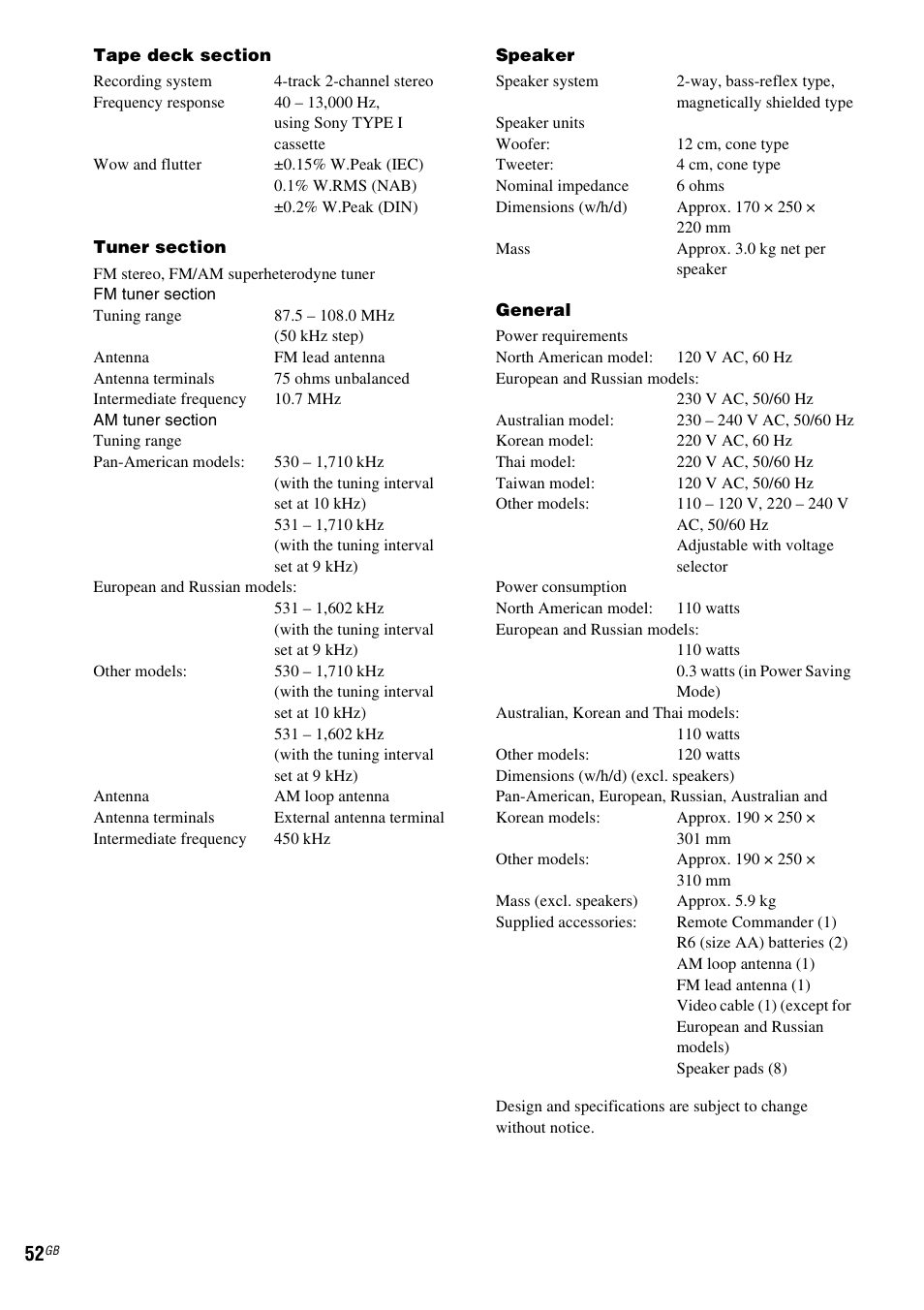 Sony CMT-SX2D User Manual | Page 52 / 60