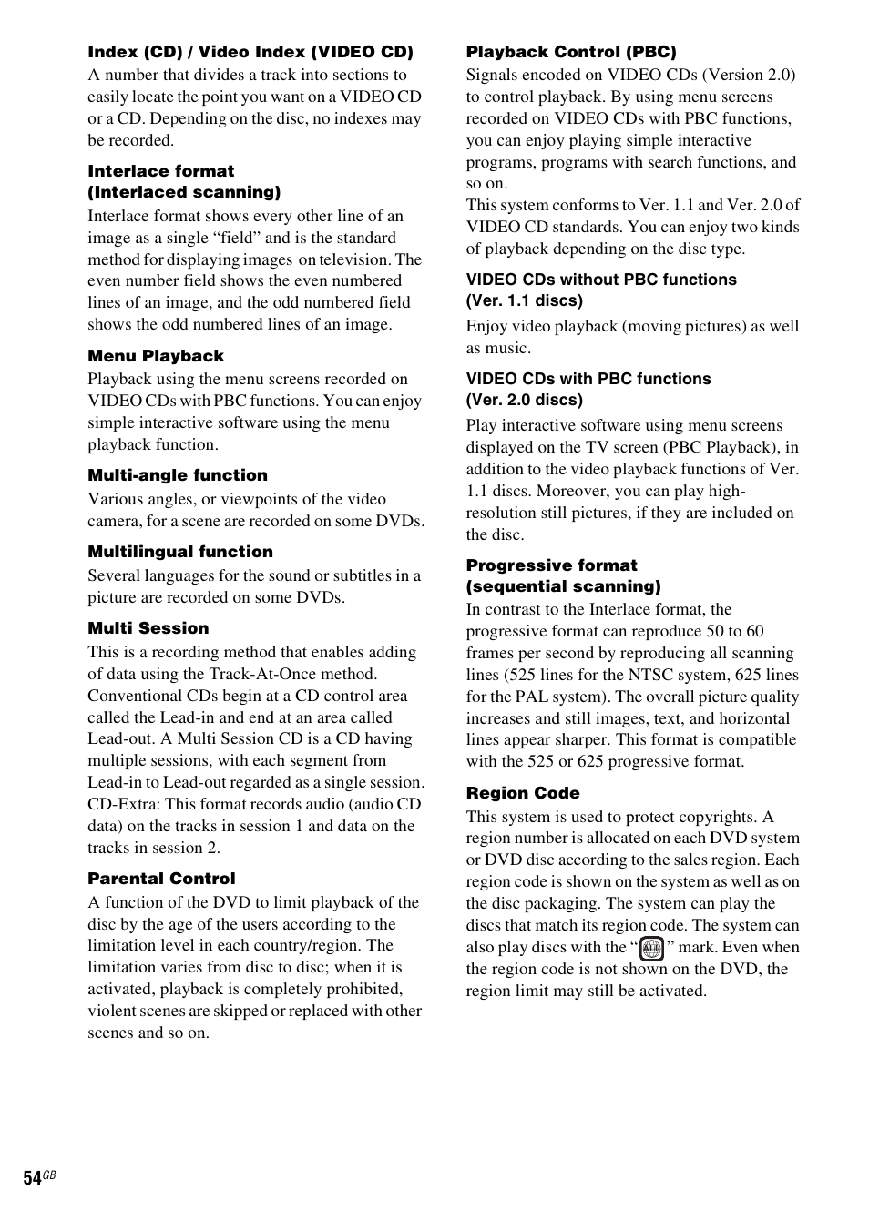 Sony CMT-SX2D User Manual | Page 54 / 60