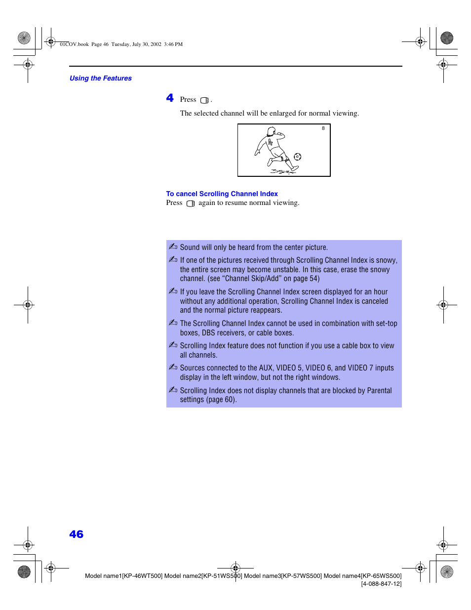 Sony KP 46WT500 User Manual | Page 46 / 82