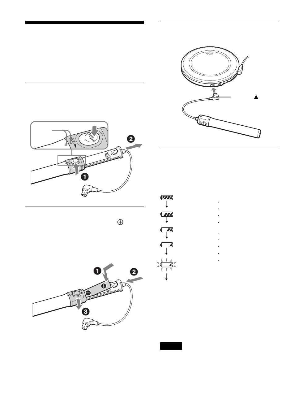 Using the dry batteries | Sony CD Walkman D-EJ985 User Manual | Page 22 / 28