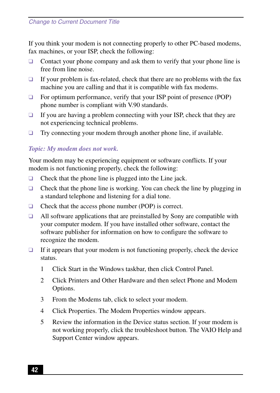 Sony PCV-MXS10 User Manual | Page 42 / 56