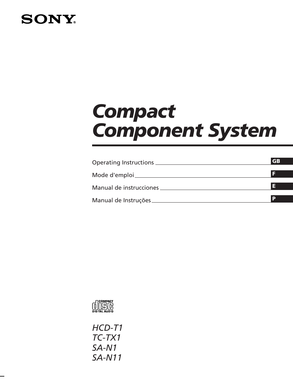 Sony TC-TX1 User Manual | 95 pages