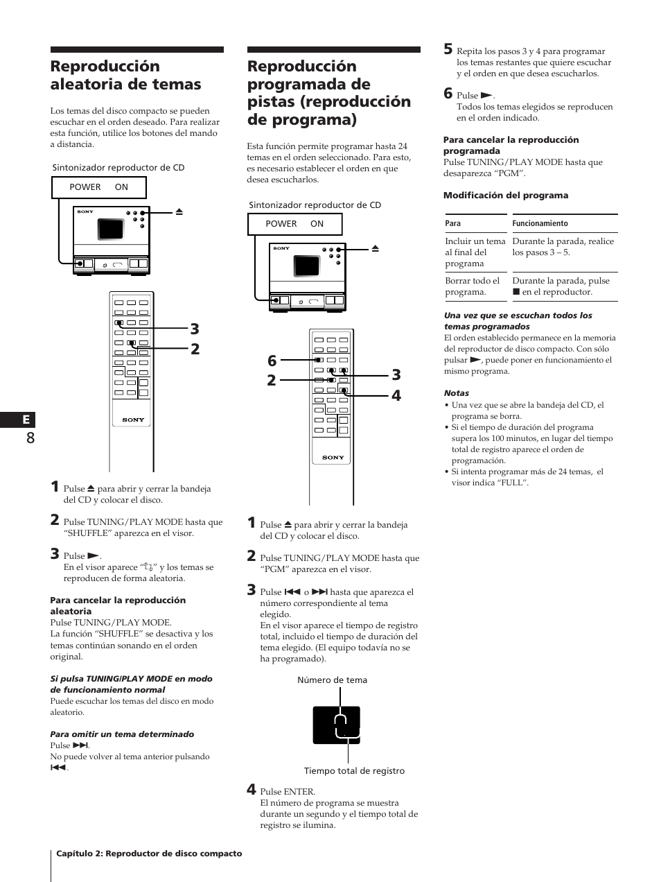 Reproducción aleatoria de temas | Sony TC-TX1 User Manual | Page 56 / 95