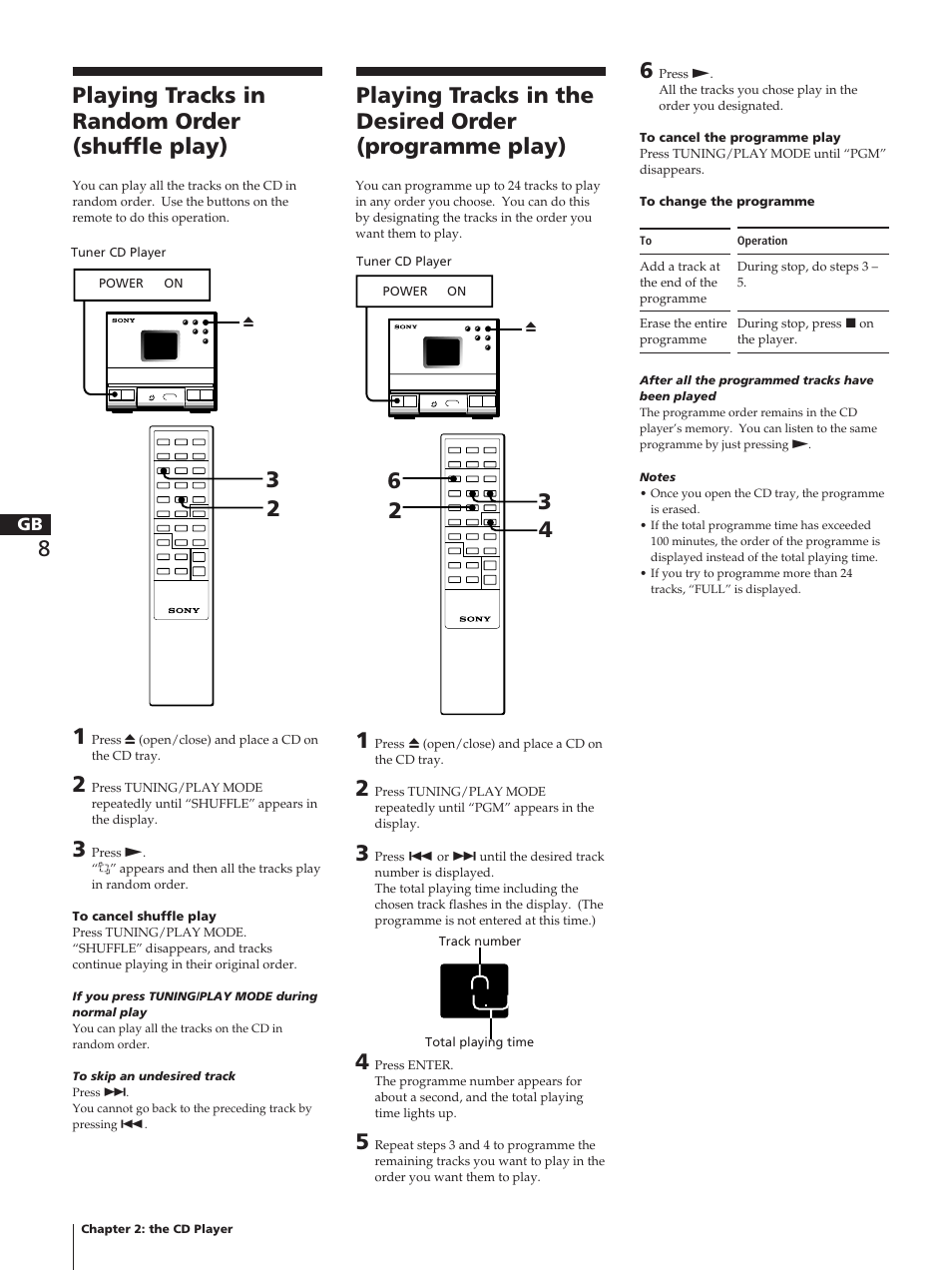 Playing tracks in random order (shuffle play) | Sony TC-TX1 User Manual | Page 8 / 95