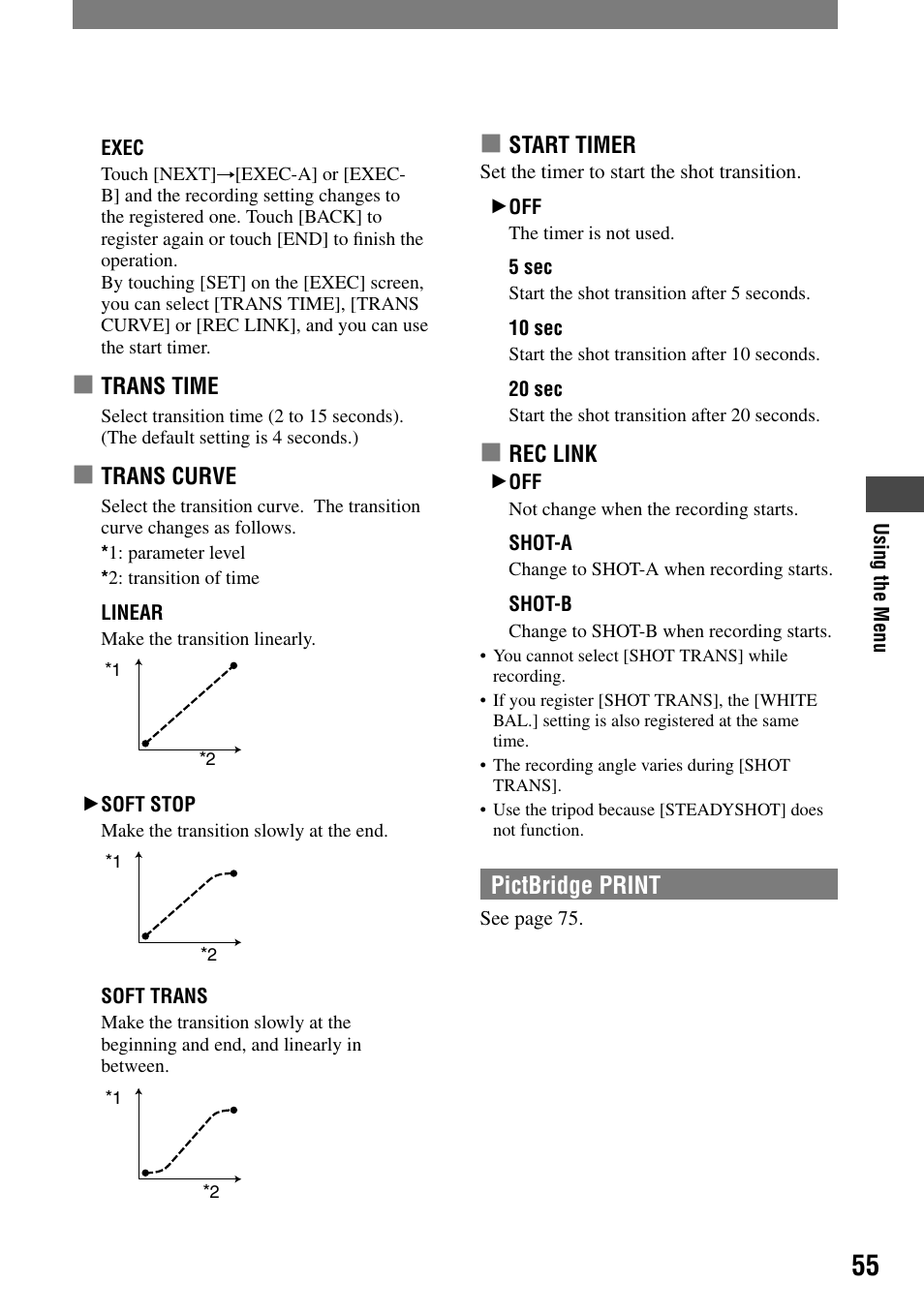 Pictbridge print | Sony HVR-A1N User Manual | Page 55 / 128