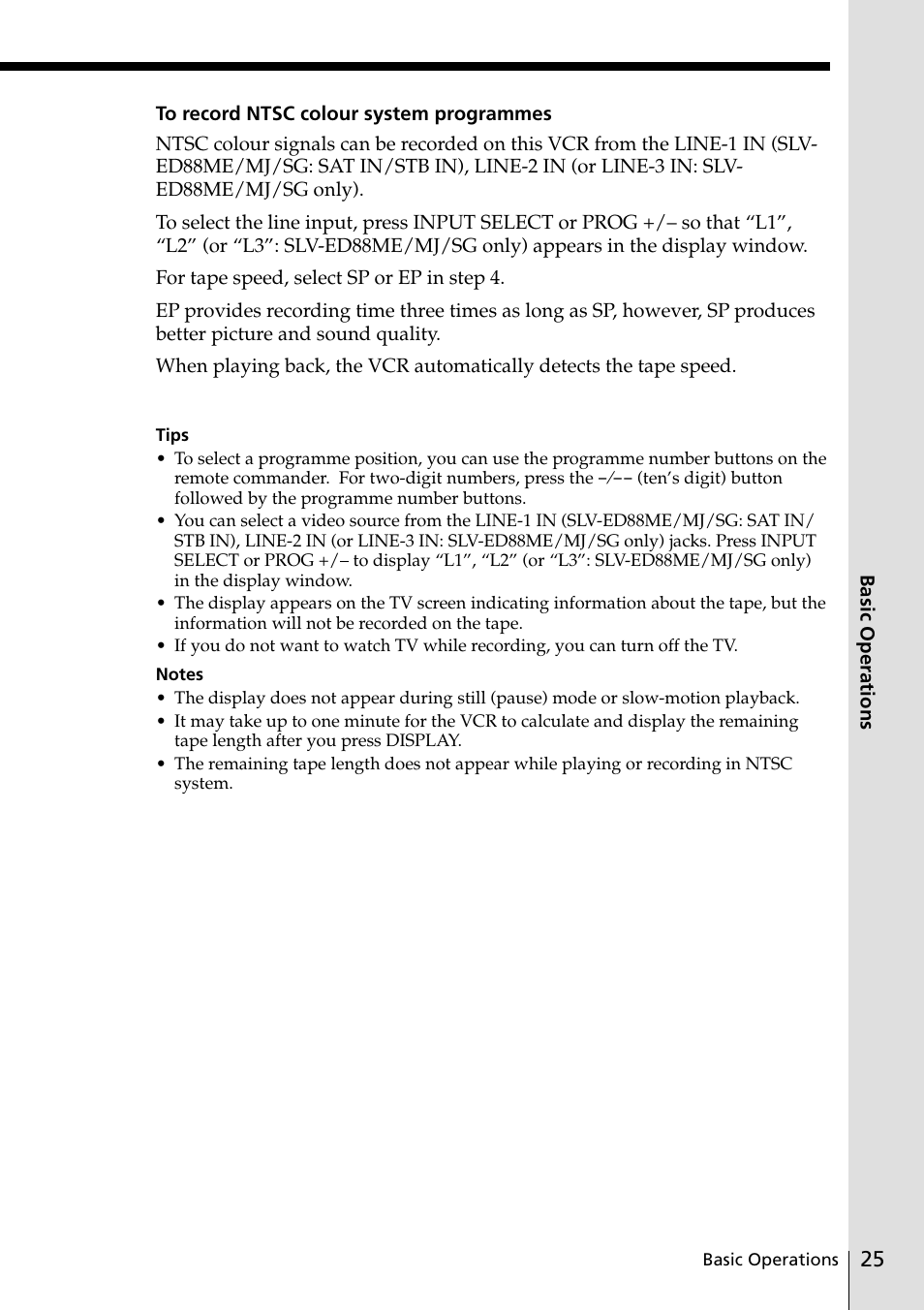 Sony SLV-ED88ME User Manual | Page 25 / 60