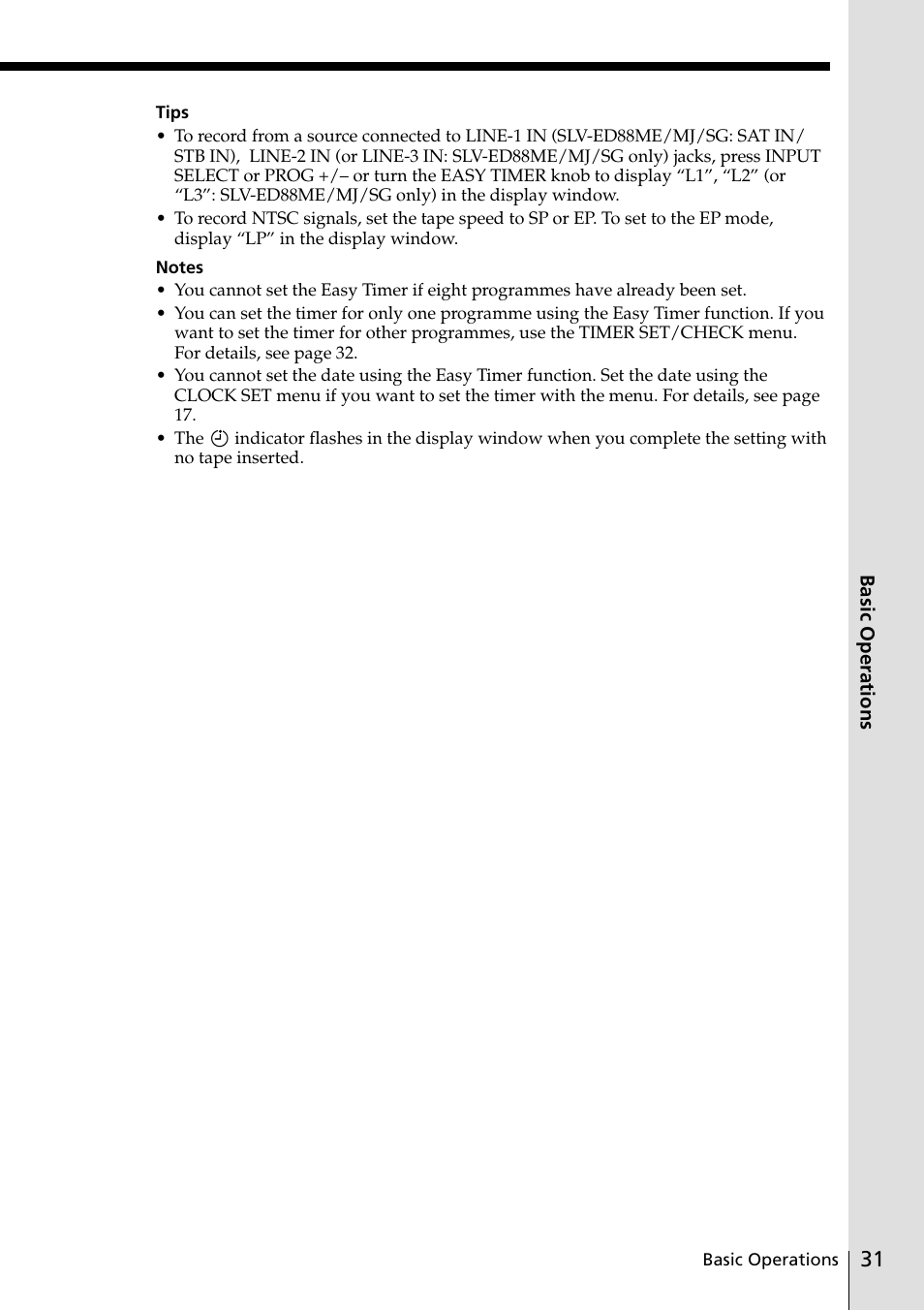 Sony SLV-ED88ME User Manual | Page 31 / 60