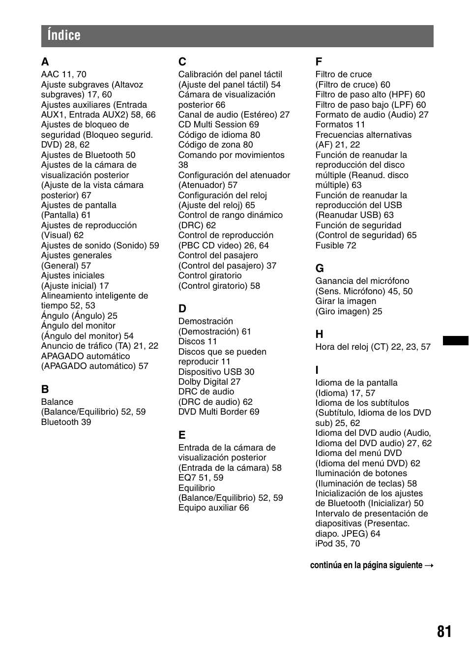 Índice | Sony XNV-L66BT User Manual | Page 157 / 248