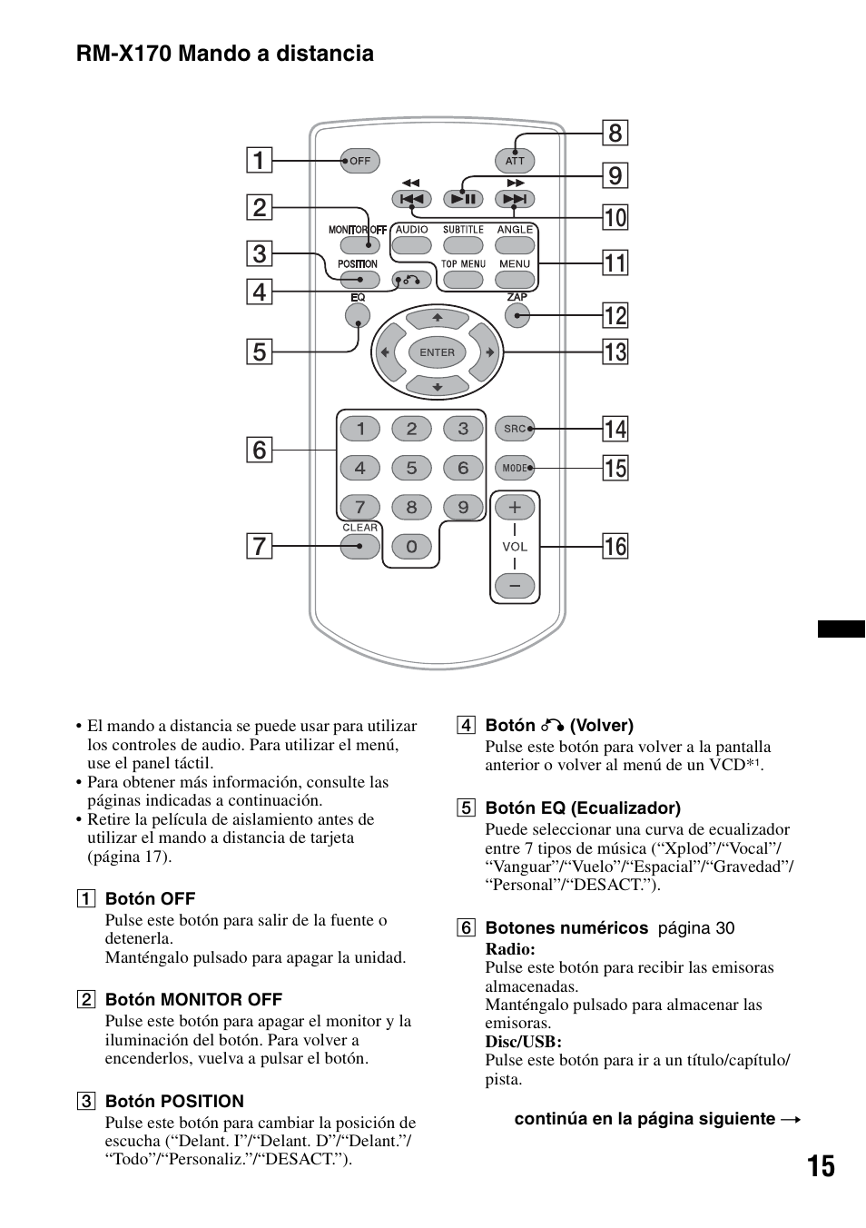 Rm-x170 mando a distancia | Sony XNV-L66BT User Manual | Page 91 / 248