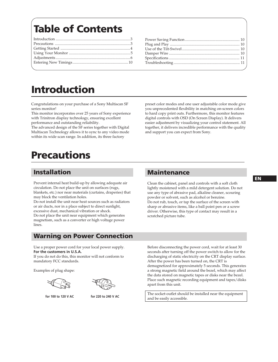 Sony CPD-300SFT User Manual | Page 3 / 33