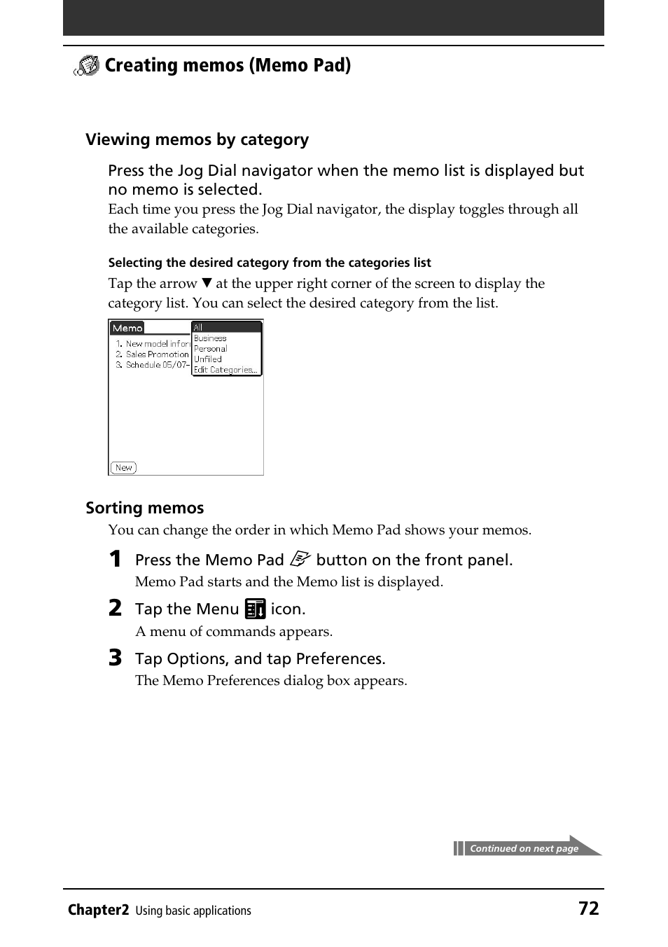 Sony PEG-T415G User Manual | Page 72 / 220