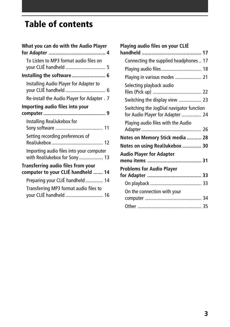 Sony A-AY7-100-11(1) User Manual | Page 3 / 36