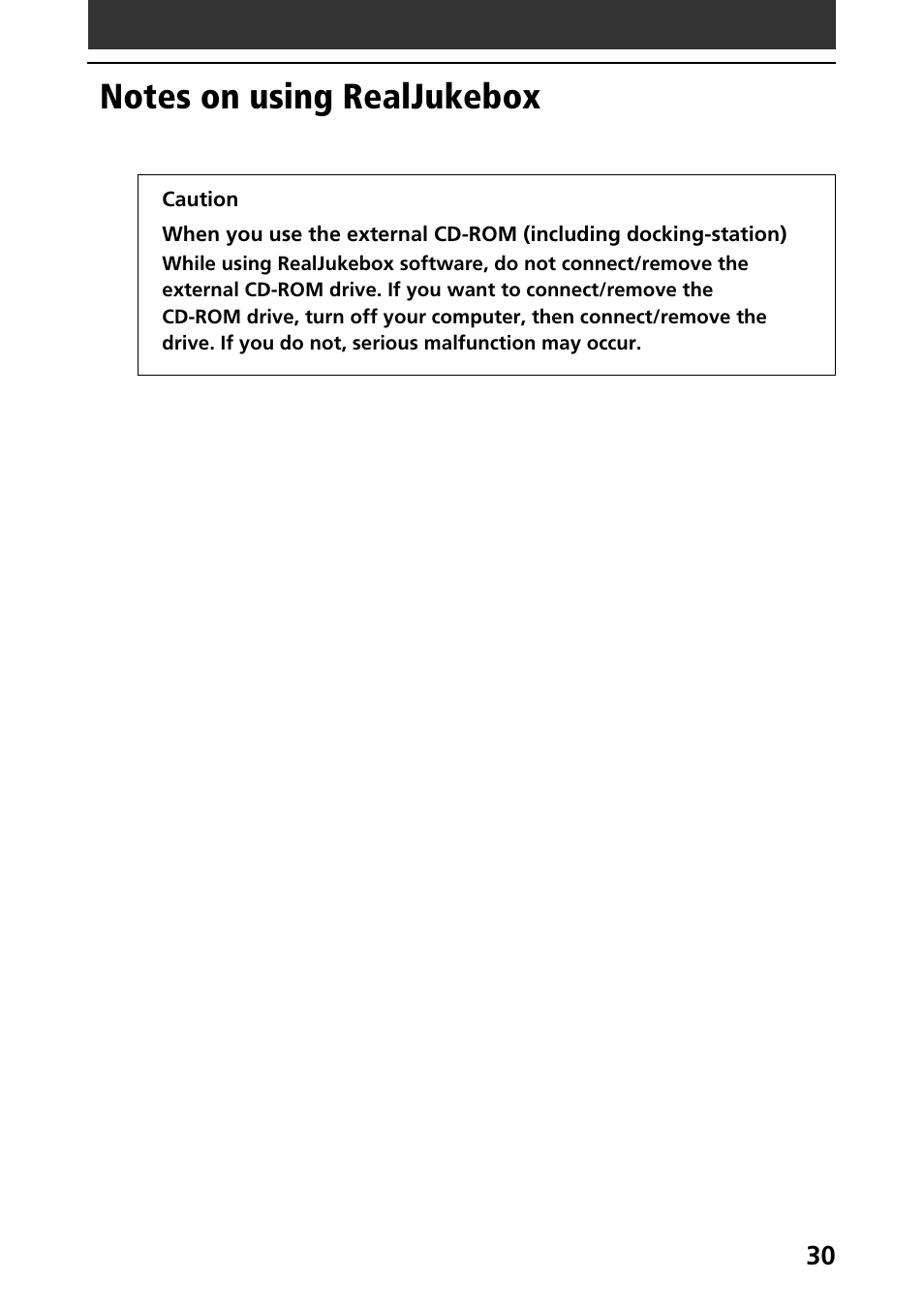 Notes on using realjukebox | Sony A-AY7-100-11(1) User Manual | Page 30 / 36