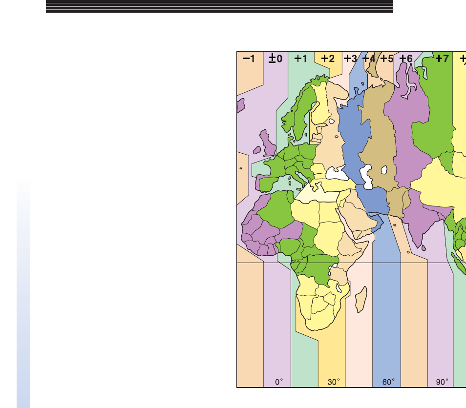 World time zones | Sony ERS-220 User Manual | Page 62 / 234