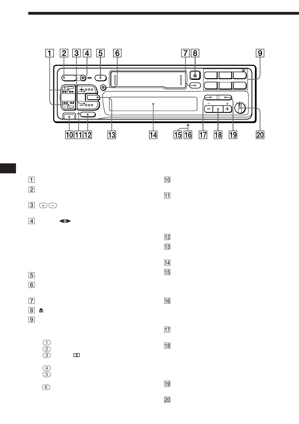 Location of controls | Sony XR-C450W User Manual | Page 16 / 44