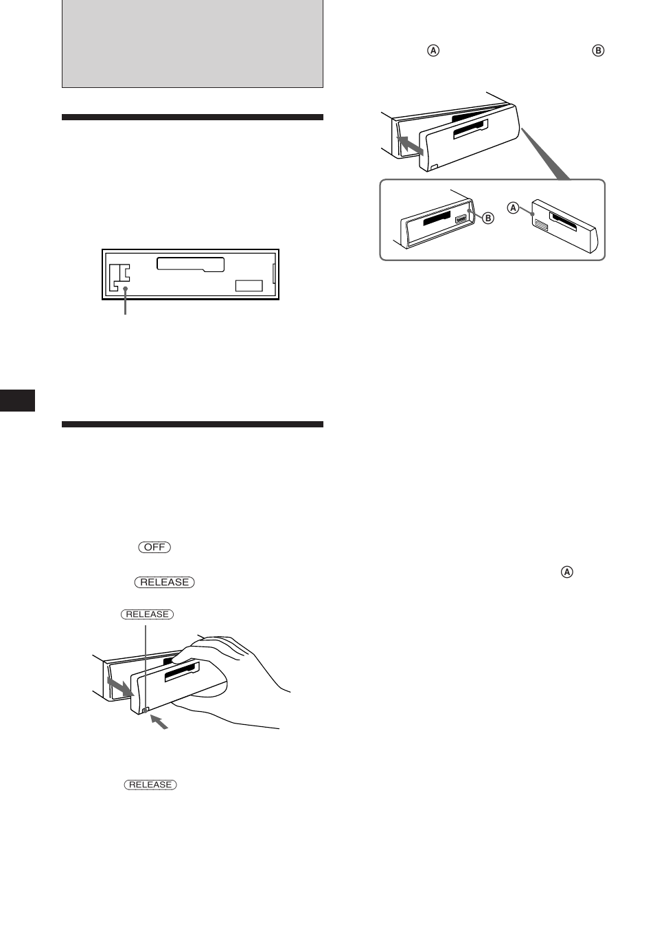 Procedimientos iniciales, Restauración de la unidad, Extracción del panel frontal | Sony XR-C450W User Manual | Page 24 / 44