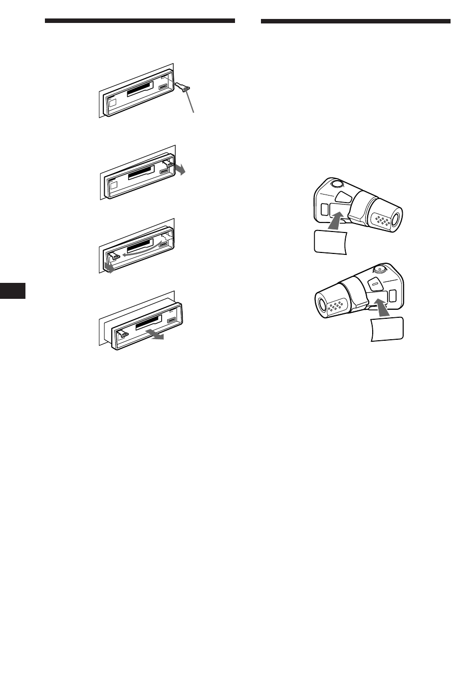 Etiquetas del control remoto rotativo, Desmontaje de la unidad | Sony XR-C450W User Manual | Page 36 / 44