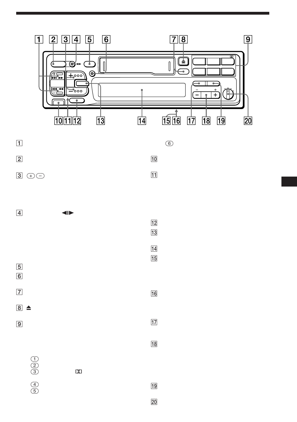 Ubicación de los controles | Sony XR-C450W User Manual | Page 37 / 44