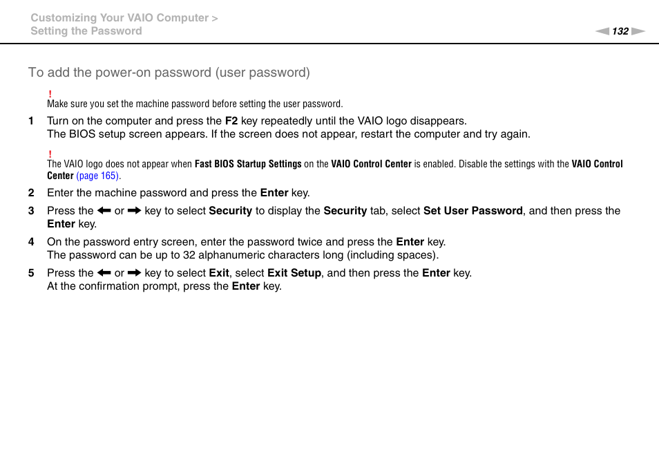 Sony VAIO VPCZ2 User Manual | Page 132 / 212