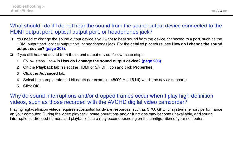 Sony VAIO VPCZ2 User Manual | Page 204 / 212