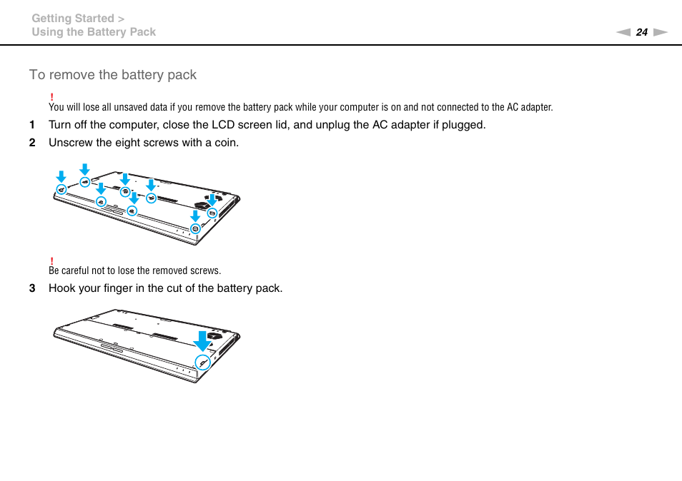 Sony VAIO VPCZ2 User Manual | Page 24 / 212