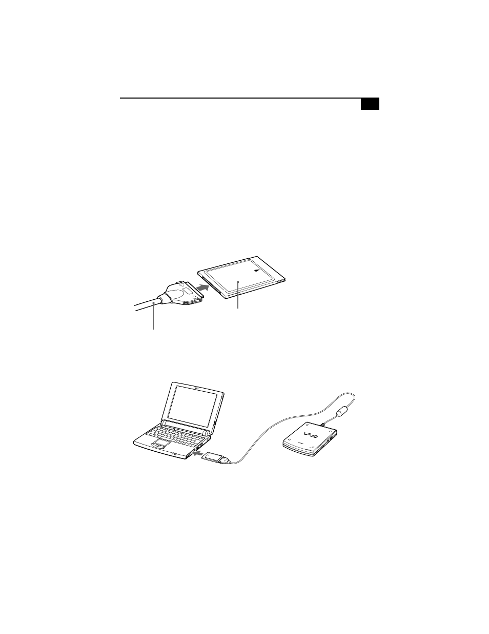 Connecting the cd-rom drive, To connect the cd-rom drive | Sony PCG-505TX User Manual | Page 55 / 104