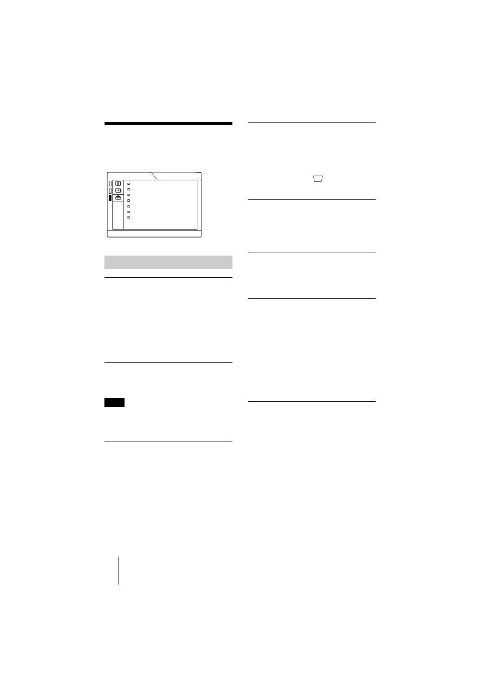 Menú ajuste, Elementos de menú | Sony VPL-CS1 User Manual | Page 106 / 120