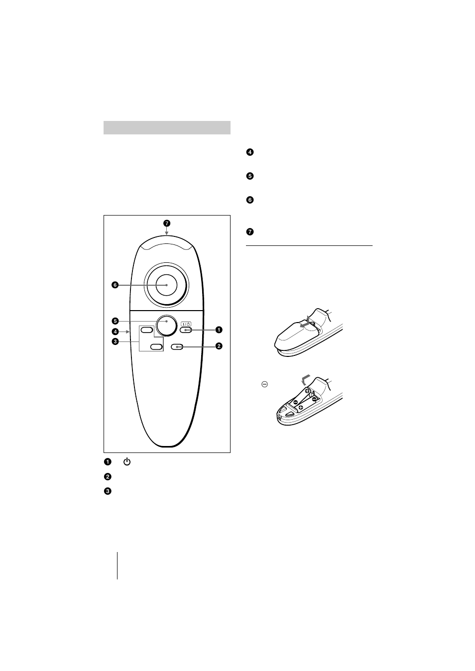 Remote commander | Sony VPL-CS1 User Manual | Page 12 / 120