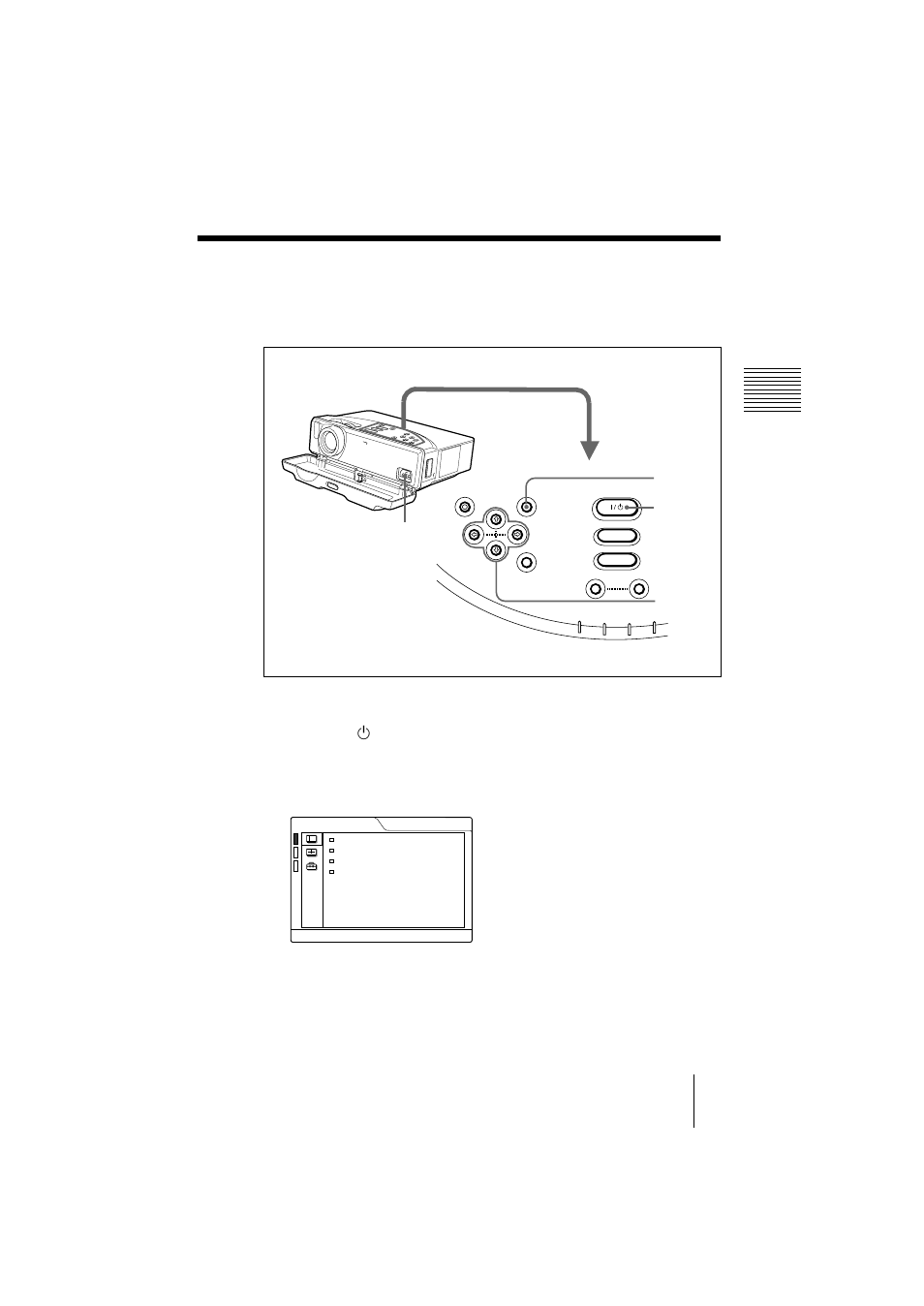 Selecting the menu language | Sony VPL-CS1 User Manual | Page 19 / 120