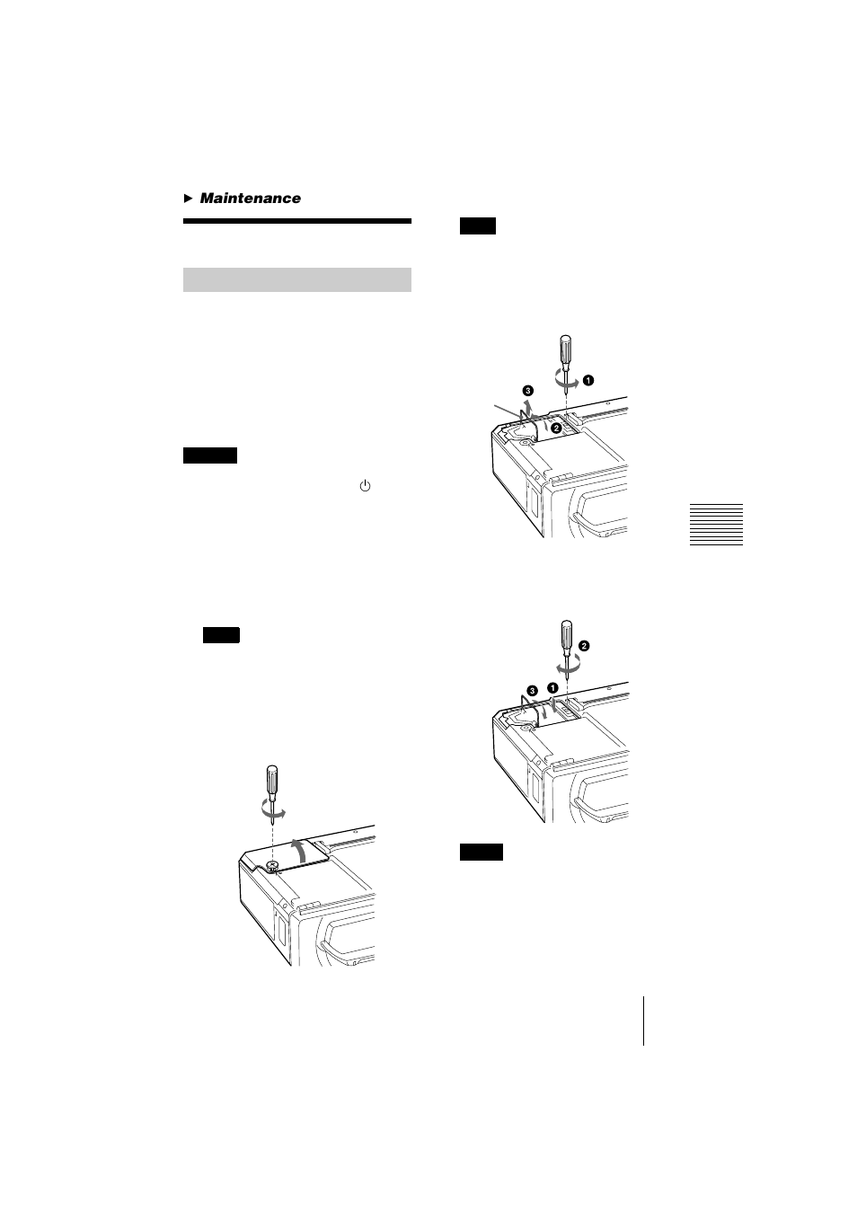 Maintenance, Replacing the lamp | Sony VPL-CS1 User Manual | Page 29 / 120