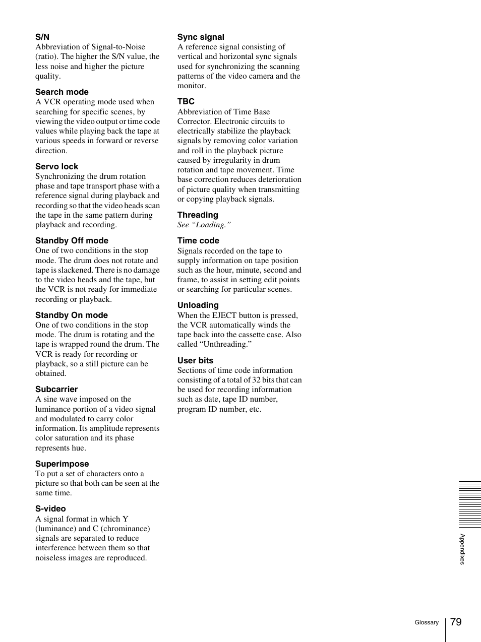 Sony DSR-1600.GB User Manual | Page 79 / 84