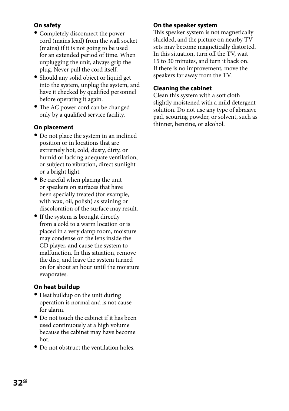 Sony CMT-HX80 User Manual | Page 32 / 36
