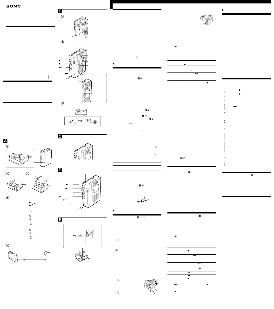 Sony TCM-465 User Manual | 1 page