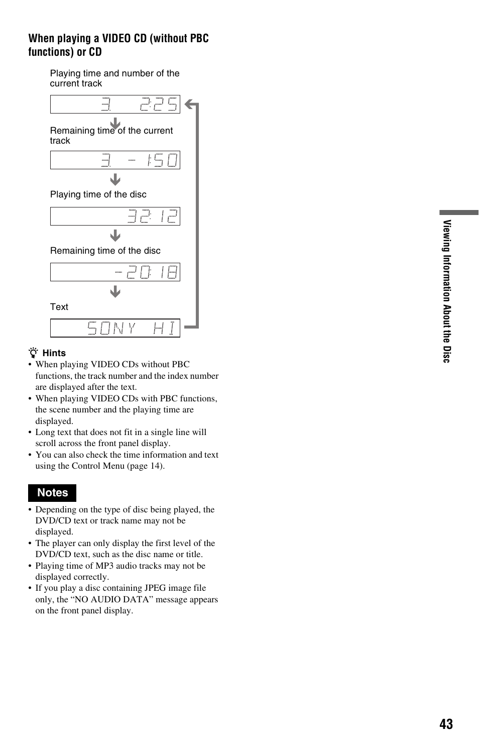 Sony DVP-NS501P User Manual | Page 43 / 80